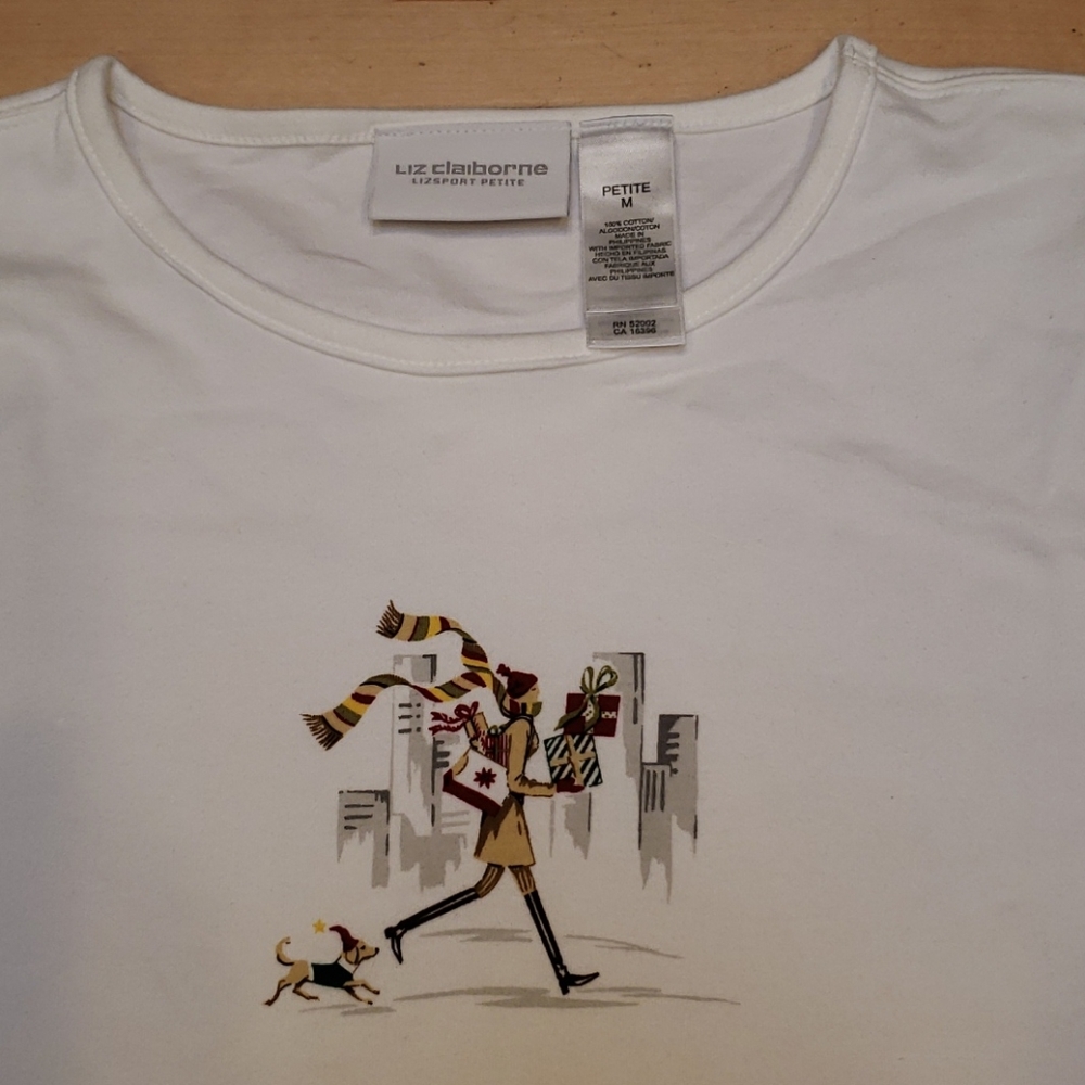 LIZ CLAIBORNE LONG SLEEVES T-SHIRT - Picture 2 of 6